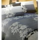 thumbnail image 2 of DaDa Bedding Juego de sábanas y fundas de almohada a rayas florales azul marino - Twin, 2 of 8