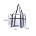 thumbnail image 5 of Bolsa de maquillaje, bolsa de aseo transparente, bolsa de cosméticos transparente gruesa de alta calidad, bolsa organizadora de almacenamiento grande para maquillador impermeable fácil de limpiar (neg, 5 of 5