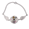 thumbnail image 1 of Graffiti Street flor patrón humano Pulsera pulsera pulsera alas de ángel pulsera, 1 of 3
