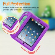 SUPNICE Kids Case for iPad 2 3 4 （Old Model）- Built-in Screen Protector, Shockproof Handle Stand Kids Friendly Protective Case for iPad 2nd 3rd 4th Generation, Purple