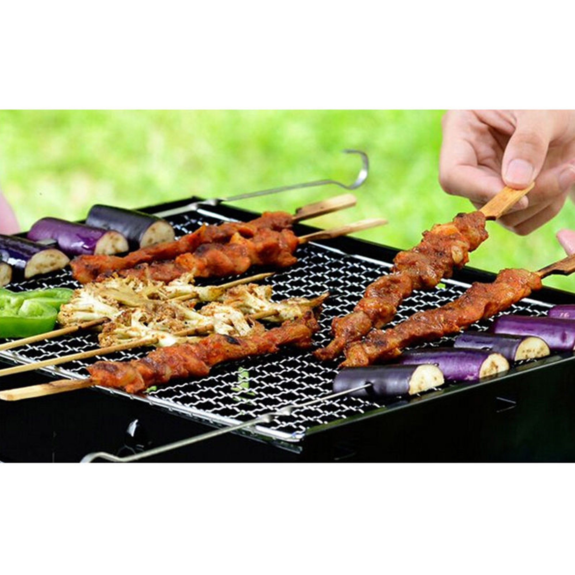 Sunisery Stainless Steel Baking Rack Barbecue Grills Racks Pan Grate Carbon Baking Net - image 4 of 6