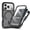 Black, variant on Phone Case for iPhone 18 Pro Max, Matte Translucent Magnetic PC TPU Cover with Built-in Screen Protector Heavy Duty Bumper, Blue
