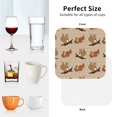 thumbnail image 6 of Disketp Squirrel nut backgrounds Funny Coasters,4 Pcs Leather Coasters with Holder, Perfect Housewarming Hostess Gifts,Protect Furniture from Water Marks Scratch and Damage-Square, 6 of 6
