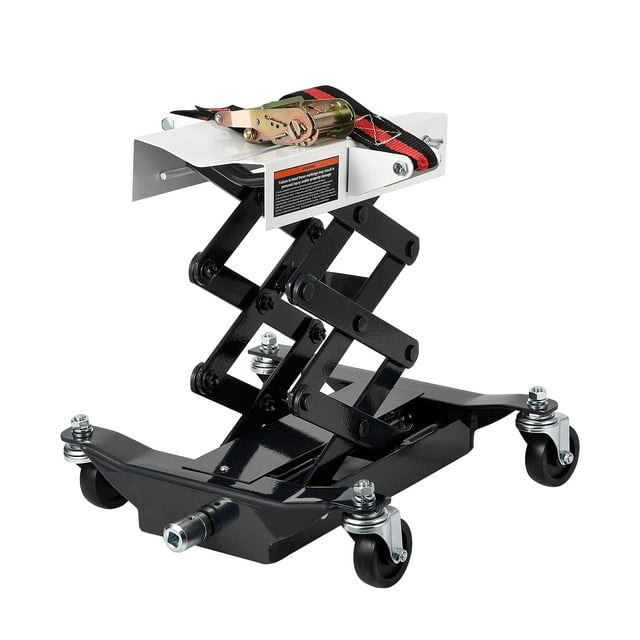 EDTara Cric de Transmission Robuste 450 lbs, Élévateur Auto Profil Bas avec 4 Roues et Sangles de Sécurité pour Réparations de Véhicules