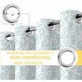 thumbnail image 6 of Aqua Spring Floral Blackout Curtains for Bedroom/Living Room, Thermal Insulated Kitchen Curtains, Summer Botanical Watercolor Grommet Darkening Window Treatment Drapes 42"x63"x2, 6 of 8
