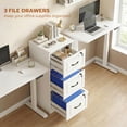 thumbnail image 4 of HOMCOM 3 Drawer File Cabinet with Lock, Vertical Filing Cabinet, White, 4 of 10