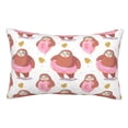 thumbnail image 1 of Balery Sloth with Donuts1 Funda de Cojín Estampada, Regalos para Mujeres, Regalos de Amor para Ella, Regalos para Novia o Esposa, Funda de Almohada-20"x30", 1 of 6
