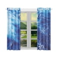 thumbnail image 2 of ABPHQTO Ola Naturaleza Agua Azul Mar Océano Patrón Ventana Cortina Cocina Cortina 65x90 cm (Dos Piezas), 2 of 3