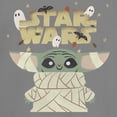 thumbnail image 2 of Junior's Star Wars: The Mandalorian Halloween Grogu Mummy Graphic Tee Charcoal Medium, 2 of 3