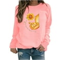 thumbnail image 1 of Hauts d'Hiver pour Femmes Hauts Décontractés d'Hiver pour Femmes Chandail en Molleton à Imprimé Tournesol pour Dames Blouse Tee Chandail Hauts Décontractés pour Femmes, 1 of 3