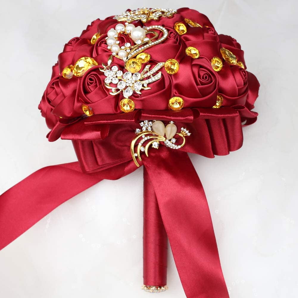 MEEDOZ Crystal Rhinestone Flower Brooch Pin Set for Women DIY Bridal  Wedding Bouquet Kit (Rose Gold 24pcs) - Yahoo Shopping