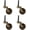Antique Brass (4 pk), variant on Set Of 4 1-1/4" Solid Br360° Swivel Caster Wheels 300 Lb Load Capacity Heavy Duty & Floor Safe Replacement For Chairs Tablesniture Polished Lacquered Finish