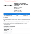 thumbnail image 2 of Rear Right CV Axle Assembly - Compatible with 2007 - 2008 Dodge Caliber AWD, 2 of 2