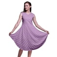 thumbnail image 1 of Bimba Robe d'Été Droite Sans Manches à Imprimé Floral Rose Violet pour Femmes, Longueur Genou - Grand, 1 of 6