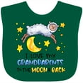 thumbnail image 3 of Inktastic I Love My Grandparents to the Moon and Back Cute Sheep Boys or Girls Baby Bib, 3 of 4