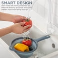 thumbnail image 3 of nipocaio Filtre de Réfrigérateur Pliable Bassin de Lavage de Légumes Filtre Bleu, 3 of 5