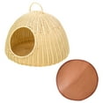 thumbnail image 3 of Cat House Imitación Rattan Cat Bed Cave Pet Bed Cat Condo para Kitty Sleeping Puppy , Beige con 1 Mat, 3 of 8