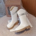 thumbnail image 3 of Eltusu Little Girls Riding Boots, Warm No Slip Outdoor Waterproof Winter Shoes White Size 11(Little Kids), 3 of 8