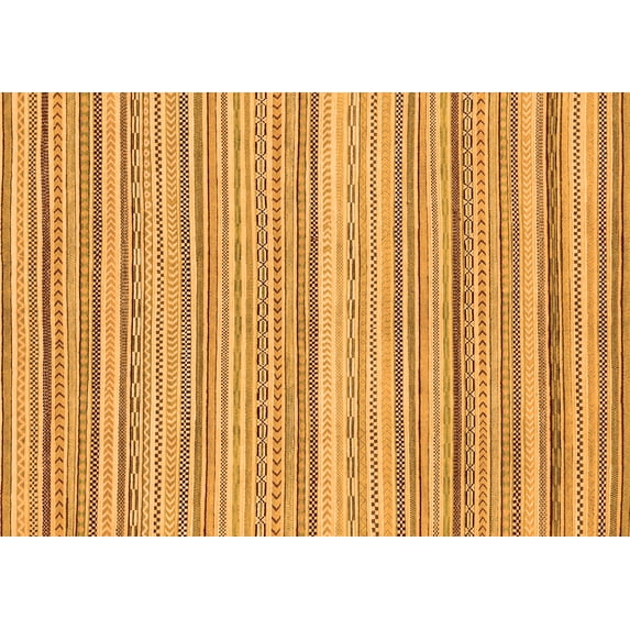 Ahgly Company Indoor Rectangle Abstract Orange Modern Area Rugs, 5' x 8'