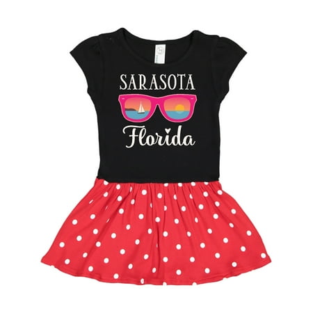 

Inktastic Sarasota Florida Summer Trip Gift Toddler Girl Dress