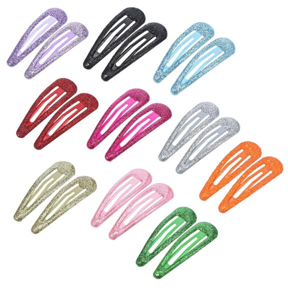 LUU-20 PCS Glitter Small Snap Clips for Women, Colorful 2 Inch Non-slip Hair Barrettes Women Metal Snap Hair Clips for Toddler Girls Baby Kids Hair Accessories Gift (10 Color)_SAI