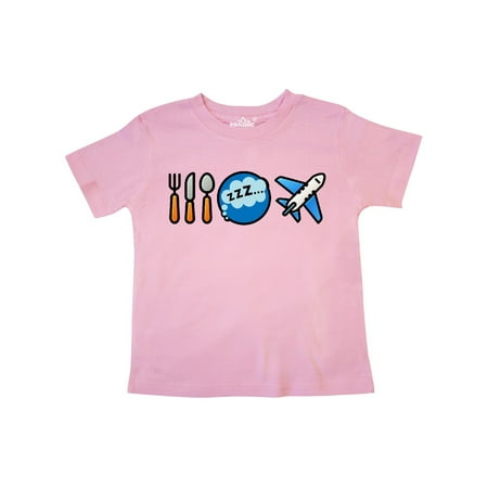 

Inktastic Airplane Eat Sleep Fly Gift Toddler Boy or Toddler Girl T-Shirt