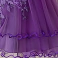 thumbnail image 6 of Rggeeun Toddler Dress For Girls Satin Girl Dress With Puffed Sleeves For Birthday Party Stylish Casual O-Neck Sundress, 6 of 9