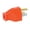 Orange, variant on B&P Lamp® Gray Industrial Style Lamp or Appliance Attachment Plug
