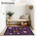 thumbnail image 3 of ODIKA 2'x3' Machine Washable Non-Slip Area Rug, Nocturnal Fantasy Dreamscape High Traffic Rug with Pad, Pink, 721816, 3 of 8