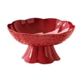 thumbnail image 3 of Frutero con pedestal, bandeja para frutas, bandeja de almacenamiento moderna, soporte para aperitivos, centro de mesa para fiestas, regalo de cumpleañ Rojo, 3 of 8