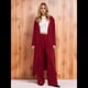 thumbnail image 4 of Cárdigan de Punto Extra , Básico, de Color Liso, Abierto Al Frente, Holgado, con Cordones, para Mujer. Cárdigan Rojo L, 4 of 8