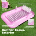 thumbnail image 3 of SLOOSH Inflatable Tanning Pool Lounger Float for Adults, 70" x 46" Large Suntan Tub Pool Floats Sun Tan Tub Ice Bath Tub Tanning Bed Blow up Pool Raft Lounge Floatie,L-Pink White, 3 of 9