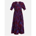 thumbnail image 5 of Scenario Women's and Women's Plus Tiered Midi Dress with Short Sleeves, Sizes XS-4X, 5 of 7