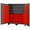 Red - Gray, variant on 14 Gauge Flush Style Lockable Double Door Storage Cabinet with 212 Blue Hook on Bins & 3 Adjustable Shelves, Gray - 72 in.