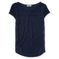 thumbnail image 1 of Camiseta con adorno lateral de encaje Aeropostale para mujer azul mediana, 1 of 2