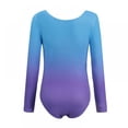 thumbnail image 3 of Girls Leotards Gymnastic Ballet Onesies Long Sleeve Stretchy Colorful Shiny Dancewear Leotard for Kid Girl, 5-12 Years, 3 of 7