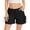 Black, variant on Bermuda Shorts for Women Elastic Waist Camo Shorts for Summer Casual Cargo Shorts with 5 Pockets