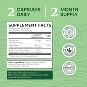 Nobi Magnesium Taurate Mineral Supplement with Vitamin B6 & Black Pepper, 1900mg, 60 Capsules