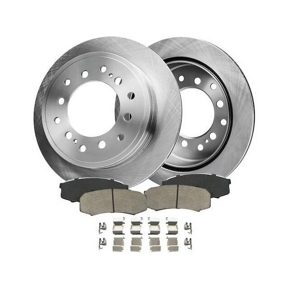 Rear Brake Pad and Rotor Kit - Compatible with 2001 - 2007 Toyota Sequoia 2002 2003 2004 2005 2006