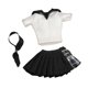 thumbnail image 3 of 3x 1:6 Disfraz de camiseta y falda de manga corta con , ropa de muñeca hecha a mano para modelo de muñeca de 12 pulgadas, 3 of 9
