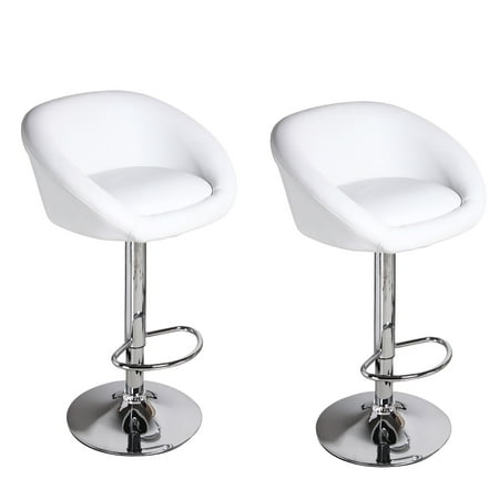 Furnistars White Bar Stools (Set of two)