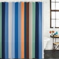 thumbnail image 2 of Colorful Striped Shower Curtain, Waterproof Shower Curtains for Bathroom, Modern Stripes Art Farmhouse Washable Fabric Bathtub Curtain Set Bath Decor with 12 Hooks Standard 72"x72", 2 of 8