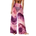 thumbnail image 4 of Levmjia Women's 100% Polyester Chiffon Beach Pants Swim Cover Up Tie Dye Print Loose Fit UV Protection Plus Size S-2XL Lightweight Summer Casual Pants, 4 of 8