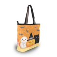 thumbnail image 6 of Women's Tote Handbag Cloth Handbag Large Tote Bag Shopping Bag Snowman and Pumpkin, 6 of 8