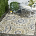 thumbnail image 2 of SAFAVIEH Veranda Petra Geometric Indoor/Outdoor Area Rug, Cream/Green, 8' x 8' Square, 2 of 7
