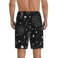 thumbnail image 3 of Gaeub Space Galaxy Printed Men's Short Pajama Pants, Lightweight Lounge & Sleep Bottoms Keep You Cool - 4X-Large, 3 of 9