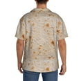 thumbnail image 5 of KLL Tortilla Print Men's Shirt Short Sleeve Button Down Summer Cuba Beach Shirts- Medium, 5 of 7