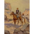 thumbnail image 2 of Herman Wendelborg Hansen 12x14 Black Ornate Wood Framed Double Matted Museum Art Print Titled: Patrolling the Rio Grande, 2 of 5