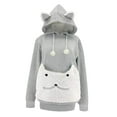 thumbnail image 2 of Sudaderas con capucha para mascotas Sudadera con bolsa grande de dibujos animados Suéter de manga larga Portador de gatos XXL Yuyangstore Sudadera con capucha de gato, 2 of 8