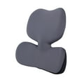 thumbnail image 2 of Almohada De Apoyo Lumbar Cómoda Y Suave Almohada Para Respaldo De Silla Para Dormitorio Oficina Coche Gris Oscuro SM SunniMix cojín de espalda, 2 of 8